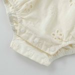 【66-90cm】ロンパース ベビー リボン付き 花刺繍 - 画像 (12)
