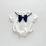 【66-90cm】ロンパース ベビー 蝶結び付き ポロシャツ - 画像 (5)
