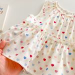 【73-120cm】セットアップ ベビー 女の子 ハート ノースリーブ - 画像 (11)