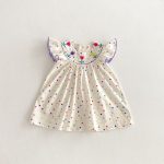 【90-140cm】ワンピース 女の子 フリル カラードット - 画像 (6)