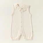 【66-90cm】ロンパース ベビー ノースリーブ ナチュラル - 画像 (4)