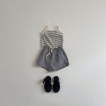 【73-100cm】キャミソール ベビー ボーダー ナチュラル - 画像 (14)