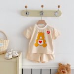 【80-130cm】セットアップ キッズ服 ハート くま柄 - 画像 (9)