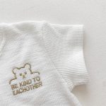 【66-90cm】ロンパース ベビー くま柄 リブラウンドネック - 画像 (15)