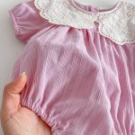 【66-120cm】ロンパース or ワンピース ベビー 女の子 レース 刺繍襟 - 画像 (16)
