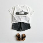 【90-150cm】半袖Tシャツ 乗り物 ルーズ カジュアル トップス - 画像 (10)
