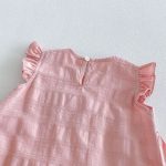 【73-120cm】ワンピース ベビー 女の子 フリルスリーブ 蝶結び - 画像 (14)