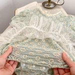 【66-90cm】ロンパース ベビー フラワー刺繡 ワンピース風 - 画像 (15)
