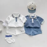 【73-110cm】セットアップ ベビー 男の子 ポロデザイン - 画像 (2)
