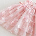 【73-120cm】ワンピース バタフライピンク 可愛い - 画像 (9)