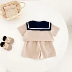 【80-130cm】セットアップ ベビー セーラー風  ナチュラル - 画像 (13)