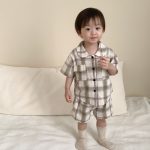 【73-110cm】セットアップ 男の子 韓国風 ストライプ or チェック - 画像 (9)