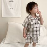 【73-110cm】セットアップ 男の子 韓国風 ストライプ or チェック - 画像 (7)