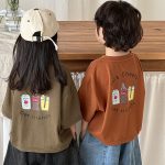 【80-140cm】半袖Ｔシャツ ソーダポッププリント ルーズ フィット - 画像 (5)