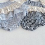 【66-90cm】ロンパース チェック フリル 可愛い ベビー服 - 画像 (12)