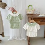 【66-100cm】セットアップ フリル ニット ナチュラル - 画像 (5)