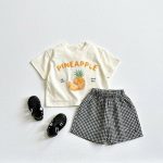 【80-130cm】セットアップ 英字 フルーツ 肌に優しい - 画像 (6)