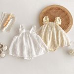 【66-90cm】ロンパース ベビー 蝶結び 刺繡 可愛い - 画像 (2)
