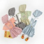【66-90cm】セットアップ チェックサロペット＆シャツ＆帽子 - 画像 (7)