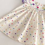 【90-140cm】ワンピース 女の子 フリル カラードット - 画像 (10)