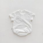 【66-90cm】ロンパース ベビー くま柄 リブラウンドネック - 画像 (9)