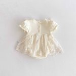 【66-90cm】ロンパース フラワー レース ベビー服 - 画像 (8)