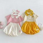 【BABY&KID】可愛いウサギ/アヒルセットアップ - 画像 (6)