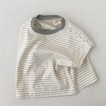 【73-100cm】半袖Tシャツ 男の子 カジュアル ボーダー柄 クルーネック - 画像 (4)