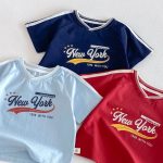 【73-120cm】半袖Ｔシャツorショートパンツ ベビー  Vネックロゴ ボーダー - 画像 (19)