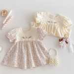 【73-110cm】ワンピース ベビー おしゃれ 花柄 - 画像 (3)