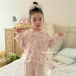 【90-150cm】ルームウェア フリル スウィート セットアップ - 画像 (4)