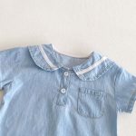 【80-130cm】デニムセットアップ セーラー風 カジュアル - 画像 (12)
