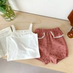【66-100cm】セットアップ ベビー キャミソール＆花柄プリント - 画像 (17)