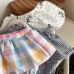 【66-90cm】パンツ ベビー チェック リボン 韓国風 かぼちゃんパンツ - 画像 (19)