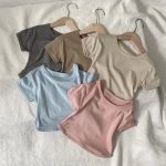 【73-100cm】半袖Tシャツ ベビー コットン100% 5色選べる - 画像 (3)