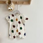 【66-90cm】ロンパース ベビー 薄手 レース 快適 - 画像 (5)