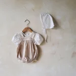 【66-100cm】シャツ or ロンパース ベビー パフスリーブ - 画像 (3)