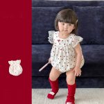 【66-90cm】ロンパース レッド ドット フリル - 画像 (5)