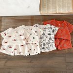 【73-120cm】セットアップ 北欧風 ワッフル 半袖 - 画像 (17)