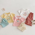 【73-120cm】半袖Ｔシャツ ベビー フリル襟 カートゥーン - 画像 (16)