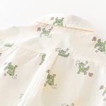 【73-100cm】セットアップ グリーン恐竜 Tシャツ&パンツ - 画像 (9)