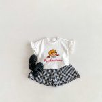 【80-130cm】Tシャツ or ショートパンツ ベビー 女の子 フリル袖 チェック - 画像 (10)