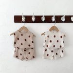 【66-90cm】セットアップ クマ柄 ワッフル - 画像 (3)