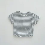 【66-100cm】サロペット or ボーダーTシャツ ベビー 韓国風 - 画像 (7)