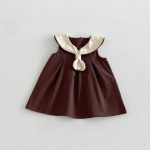 【73-120cm】ワンピース ベビー ノースリーブ レトロ - 画像 (5)