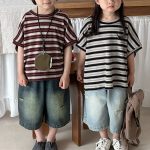 【80-140cm】デニムパンツ 七分丈 ヴィンテージ加工 ダメージ - 画像 (8)