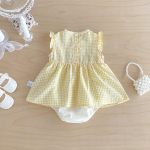 【66-90cm】ロンパース アヒル チェック 可愛い ベビー服 - 画像 (9)