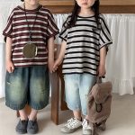 【80-140cm】デニムパンツ 七分丈 ヴィンテージ加工 ダメージ - 画像 (13)