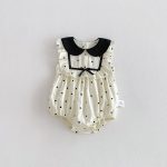 【66-90cm】ロンパース 可愛い ドット/チェック ベビー服 - 画像 (3)