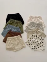 【73-120cm】ショートパンツ ベビー 韓国風 ドット&リボン - 画像 (3)